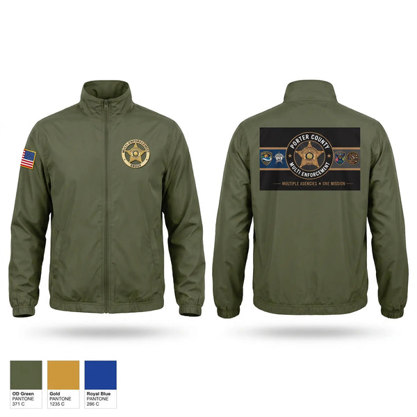 Windbreaker, Porter County Multi-Enforcement Group, Police, Teamtime, Team time, sublimation, custom sports apparel, team uniforms, spirit wear, spiritwear, sports uniforms, custom shirts, team store, custom team store, fundraiser sports, apparel fundraiser