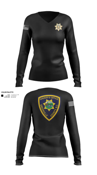 Womens Long Sleeve Vneck Shirt, SID ICAC, Police, Teamtime, Team time, sublimation, custom sports apparel, team uniforms, spirit wear, spiritwear, sports uniforms, custom shirts, team store, custom team store, fundraiser sports, apparel fundraiser