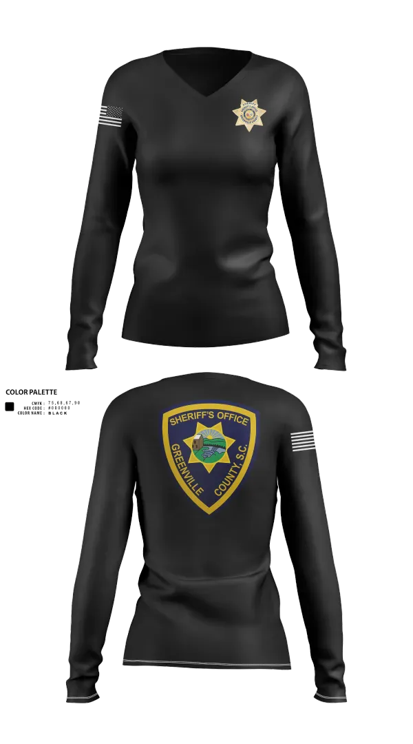 Womens Long Sleeve Vneck Shirt, SID ICAC, Police, Teamtime, Team time, sublimation, custom sports apparel, team uniforms, spirit wear, spiritwear, sports uniforms, custom shirts, team store, custom team store, fundraiser sports, apparel fundraiser