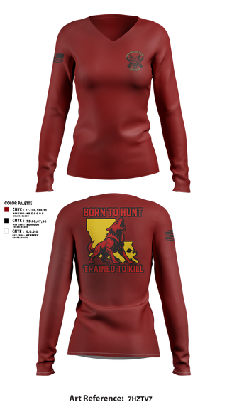 Womens Long Sleeve Vneck Shirt, 239th Military Police Company, , Teamtime, Team time, sublimation, custom sports apparel, team uniforms, spirit wear, spiritwear, sports uniforms, custom shirts, team store, custom team store, fundraiser sports, apparel fundraiser