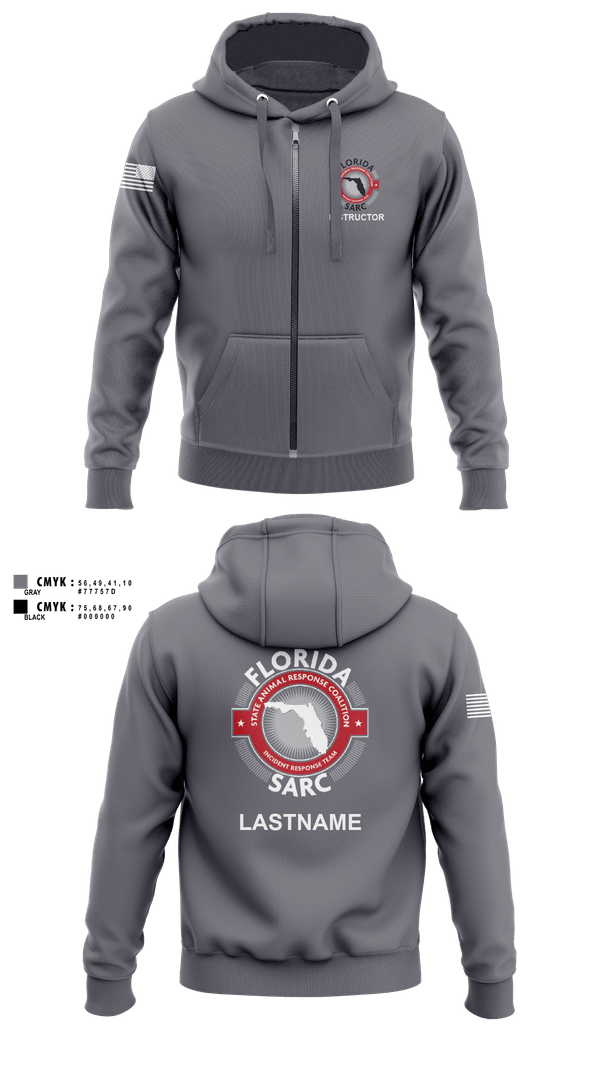 Zip Hoodie, Florida State Animal Response Coalition, , Teamtime, Team time, sublimation, custom sports apparel, team uniforms, spirit wear, spiritwear, sports uniforms, custom shirts, team store, custom team store, fundraiser sports, apparel fundraiser