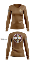 424th MMB Women's Long Sleeve V-neck Shirt - 100