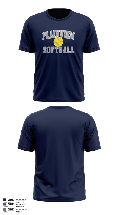 Plainview Hawks Short Sleeve Performance Shirt - 41