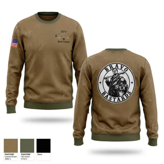 Crew Neck Sweatshirt, Bravo Co 2/377, Army, Teamtime, Team time, sublimation, custom sports apparel, team uniforms, spirit wear, spiritwear, sports uniforms, custom shirts, team store, custom team store, fundraiser sports, apparel fundraiser
