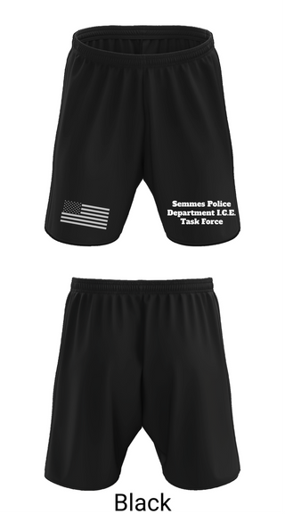 Athletic Shorts With Pockets, Semmes Police Department I.C.E. Task Force, Police, Teamtime, Team time, sublimation, custom sports apparel, team uniforms, spirit wear, spiritwear, sports uniforms, custom shirts, team store, custom team store, fundraiser sports, apparel fundraiser