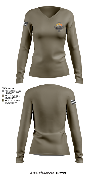 Overboard Marine and RV 25619615 Women's Long Sleeve V-neck Shirt - 51