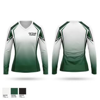 Womens Long Sleeve Vneck Shirt, Fall Creek Football, , Teamtime, Team time, sublimation, custom sports apparel, team uniforms, spirit wear, spiritwear, sports uniforms, custom shirts, team store, custom team store, fundraiser sports, apparel fundraiser
