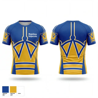 Short Sleeve Rash Guard Shirt, Napoleon Imperials, Wrestling, Teamtime, Team time, sublimation, custom sports apparel, team uniforms, spirit wear, spiritwear, sports uniforms, custom shirts, team store, custom team store, fundraiser sports, apparel fundraiser