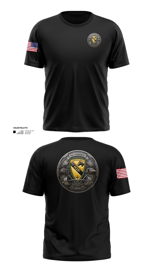Short Sleeve Performance Shirt, 1st Air Cavalry Brigade H2F, Army, Teamtime, Team time, sublimation, custom sports apparel, team uniforms, spirit wear, spiritwear, sports uniforms, custom shirts, team store, custom team store, fundraiser sports, apparel fundraiser
