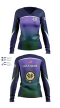 Rochester Curling Club Women's Long Sleeve V-neck Shirt - 105