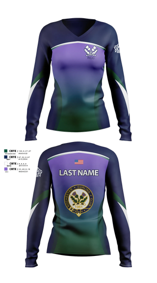 Womens Long Sleeve Vneck Shirt, Rochester Curling Club, Spirit Store, Teamtime, Team time, sublimation, custom sports apparel, team uniforms, spirit wear, spiritwear, sports uniforms, custom shirts, team store, custom team store, fundraiser sports, apparel fundraiser