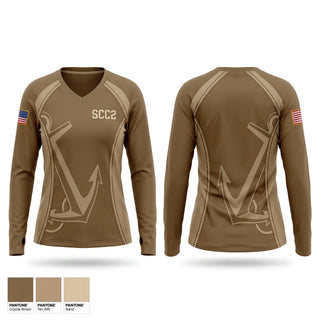 Womens Long Sleeve Vneck Shirt, SCC2, Navy, Teamtime, Team time, sublimation, custom sports apparel, team uniforms, spirit wear, spiritwear, sports uniforms, custom shirts, team store, custom team store, fundraiser sports, apparel fundraiser
