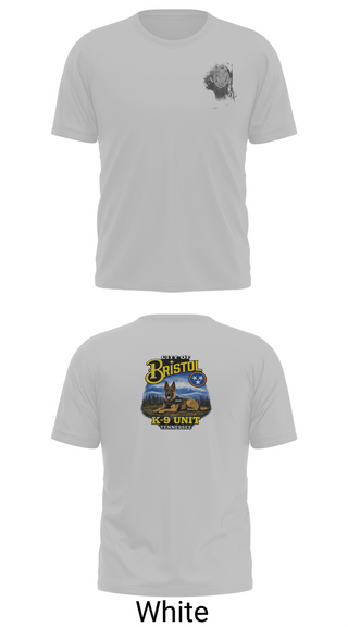 Short Sleeve Performance Shirt, Bristol Tennessee Police Department K9 Unit, Police, Teamtime, Team time, sublimation, custom sports apparel, team uniforms, spirit wear, spiritwear, sports uniforms, custom shirts, team store, custom team store, fundraiser sports, apparel fundraiser