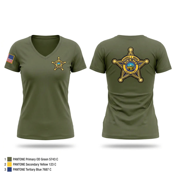 Womens Short Sleeve Vneck Shirt, LOGAN COUNTY SHERIFFS OFFICE, Police, Teamtime, Team time, sublimation, custom sports apparel, team uniforms, spirit wear, spiritwear, sports uniforms, custom shirts, team store, custom team store, fundraiser sports, apparel fundraiser