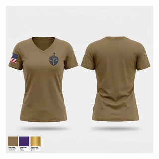 Womens Short Sleeve Vneck Shirt, B co, Army, Teamtime, Team time, sublimation, custom sports apparel, team uniforms, spirit wear, spiritwear, sports uniforms, custom shirts, team store, custom team store, fundraiser sports, apparel fundraiser