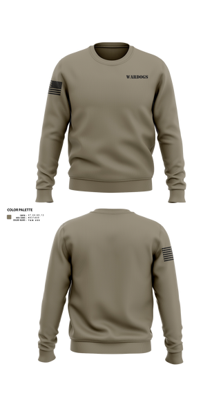 Crew Neck Sweatshirt, WARDOGSWARDOGS, Army, Teamtime, Team time, sublimation, custom sports apparel, team uniforms, spirit wear, spiritwear, sports uniforms, custom shirts, team store, custom team store, fundraiser sports, apparel fundraiser