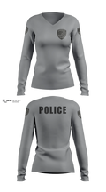 Cresco Police Department Women's Long Sleeve V-neck Shirt - 7