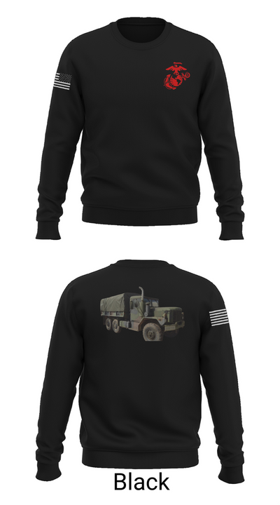 H&S Battalion HQ CO Station Motor T 63932738 Crew Neck Sweatshirt - 25