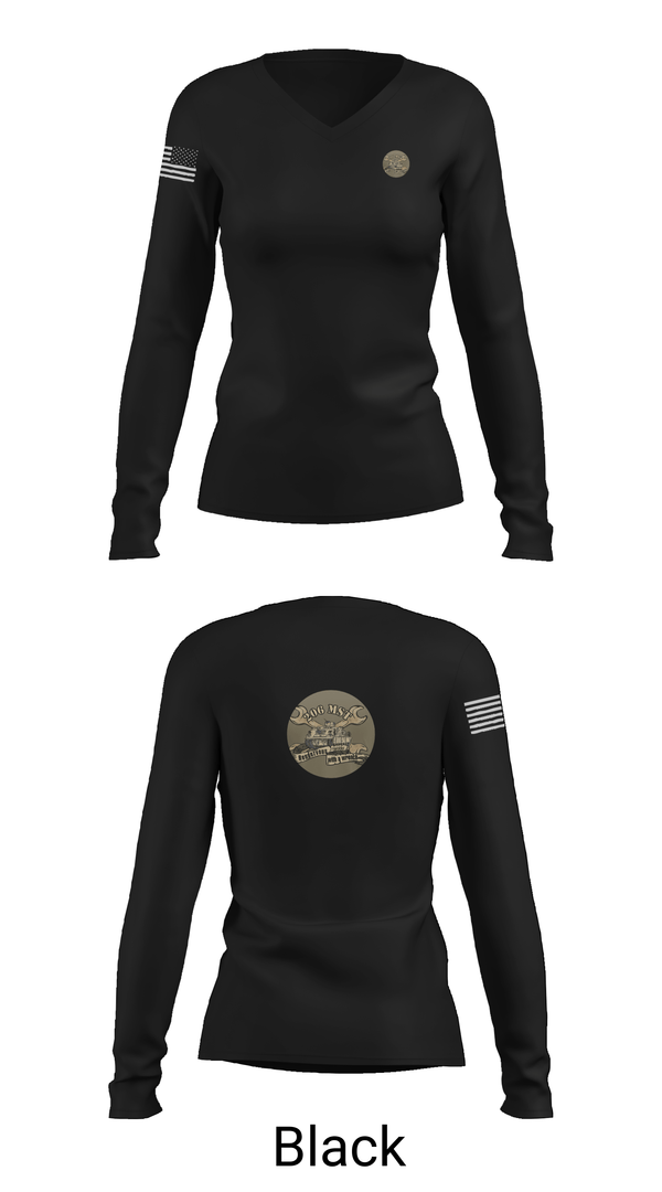 Womens Long Sleeve Vneck Shirt, 206th MST, Army, Teamtime, Team time, sublimation, custom sports apparel, team uniforms, spirit wear, spiritwear, sports uniforms, custom shirts, team store, custom team store, fundraiser sports, apparel fundraiser