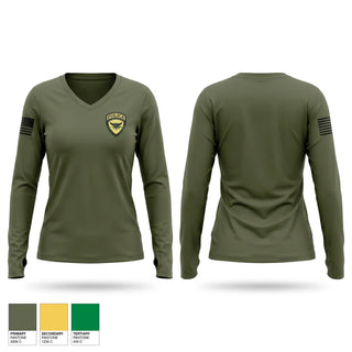 Womens Long Sleeve Vneck Shirt, Southern Maine Special Response Team, Police, Teamtime, Team time, sublimation, custom sports apparel, team uniforms, spirit wear, spiritwear, sports uniforms, custom shirts, team store, custom team store, fundraiser sports, apparel fundraiser