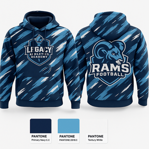 Hoodie, Rams Football, , Teamtime, Team time, sublimation, custom sports apparel, team uniforms, spirit wear, spiritwear, sports uniforms, custom shirts, team store, custom team store, fundraiser sports, apparel fundraiser