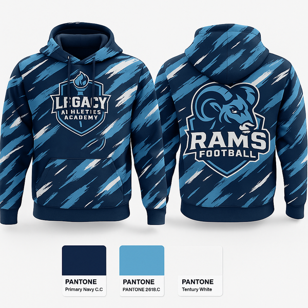 Hoodie, Rams Football, , Teamtime, Team time, sublimation, custom sports apparel, team uniforms, spirit wear, spiritwear, sports uniforms, custom shirts, team store, custom team store, fundraiser sports, apparel fundraiser