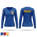 Malone Police Department Women's Long Sleeve V-neck Shirt - 1