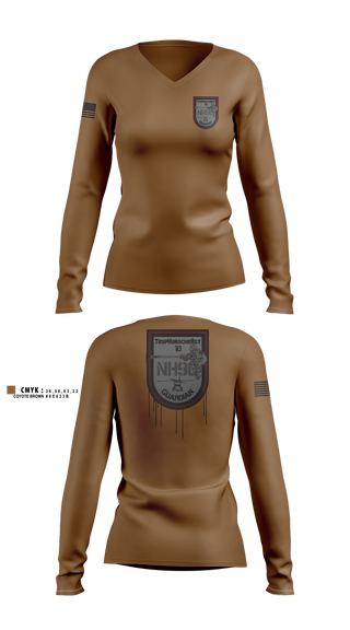 Womens Long Sleeve Vneck Shirt, TrspHubschrRgt 10, , Teamtime, Team time, sublimation, custom sports apparel, team uniforms, spirit wear, spiritwear, sports uniforms, custom shirts, team store, custom team store, fundraiser sports, apparel fundraiser