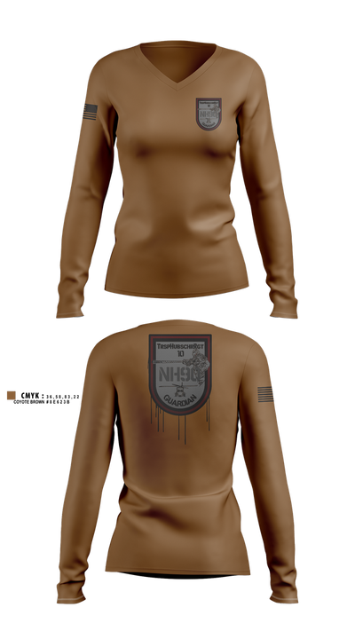 TrspHubschrRgt 10 53947842 Women's Long Sleeve V-neck Shirt - 100