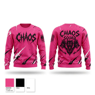 Crew Neck Sweatshirt, Chaos squad, E-Sports, Teamtime, Team time, sublimation, custom sports apparel, team uniforms, spirit wear, spiritwear, sports uniforms, custom shirts, team store, custom team store, fundraiser sports, apparel fundraiser