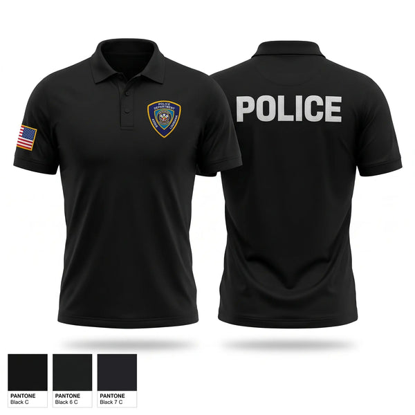 Short Sleeve Performance Polo, Addis Police Department, Police, Teamtime, Team time, sublimation, custom sports apparel, team uniforms, spirit wear, spiritwear, sports uniforms, custom shirts, team store, custom team store, fundraiser sports, apparel fundraiser
