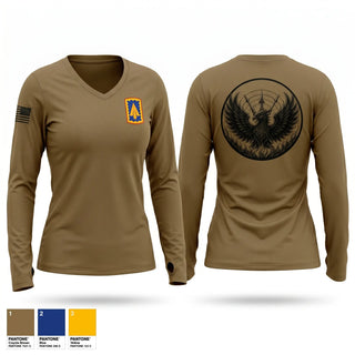 Womens Long Sleeve Vneck Shirt, Bravo 1-7, Army, Teamtime, Team time, sublimation, custom sports apparel, team uniforms, spirit wear, spiritwear, sports uniforms, custom shirts, team store, custom team store, fundraiser sports, apparel fundraiser