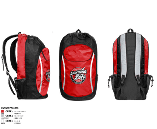 Gear Bag, Amherst Lightning, Women's Soccer, Teamtime, Team time, sublimation, custom sports apparel, team uniforms, spirit wear, spiritwear, sports uniforms, custom shirts, team store, custom team store, fundraiser sports, apparel fundraiser