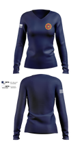 Union City Fire & Emergency Services 91776699 Women's Long Sleeve V-neck Shirt - 100