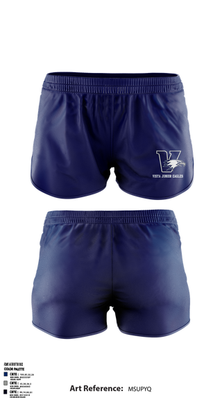 Womens Shorts, Vista Junior Eagles, , Teamtime, Team time, sublimation, custom sports apparel, team uniforms, spirit wear, spiritwear, sports uniforms, custom shirts, team store, custom team store, fundraiser sports, apparel fundraiser