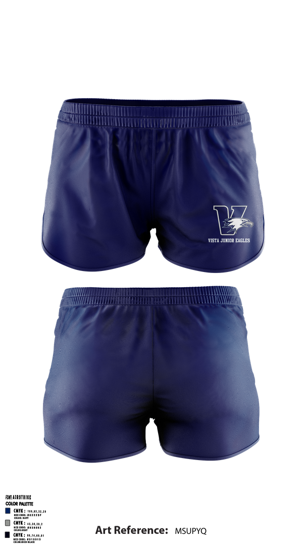 Womens Shorts, Vista Junior Eagles, , Teamtime, Team time, sublimation, custom sports apparel, team uniforms, spirit wear, spiritwear, sports uniforms, custom shirts, team store, custom team store, fundraiser sports, apparel fundraiser