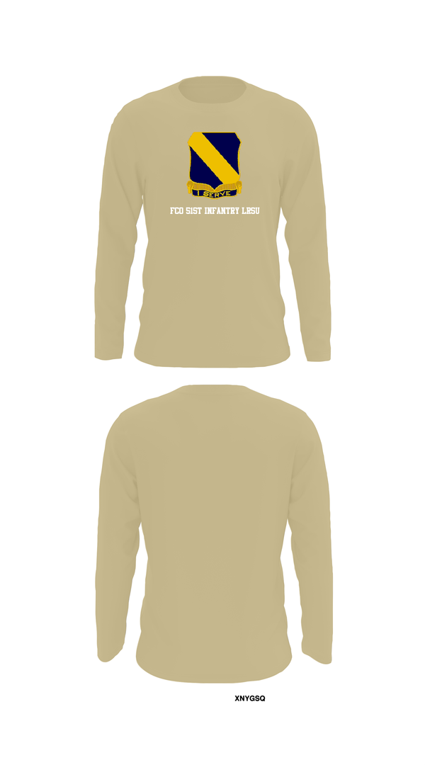 Long Sleeve Performance Shirt, Fco 51st infantry LRSU, , Teamtime, Team time, sublimation, custom sports apparel, team uniforms, spirit wear, spiritwear, sports uniforms, custom shirts, team store, custom team store, fundraiser sports, apparel fundraiser