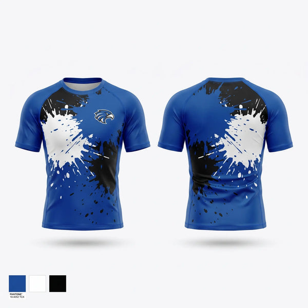 Short Sleeve Rash Guard Shirt, Atwater Falcons, Wrestling, Teamtime, Team time, sublimation, custom sports apparel, team uniforms, spirit wear, spiritwear, sports uniforms, custom shirts, team store, custom team store, fundraiser sports, apparel fundraiser