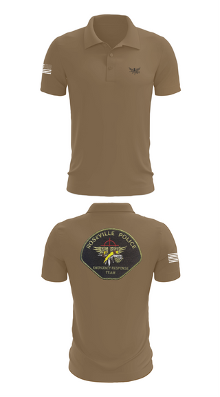Short Sleeve Performance Polo, Roseville E.R.T., , Teamtime, Team time, sublimation, custom sports apparel, team uniforms, spirit wear, spiritwear, sports uniforms, custom shirts, team store, custom team store, fundraiser sports, apparel fundraiser