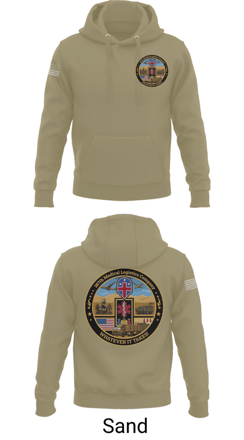 Hoodie, 387th Medical Logistics Company, Army, Teamtime, Team time, sublimation, custom sports apparel, team uniforms, spirit wear, spiritwear, sports uniforms, custom shirts, team store, custom team store, fundraiser sports, apparel fundraiser