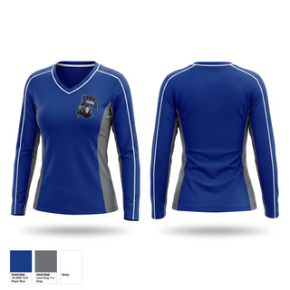 Womens Long Sleeve Vneck Shirt, Wilkinsburg Twerps, , Teamtime, Team time, sublimation, custom sports apparel, team uniforms, spirit wear, spiritwear, sports uniforms, custom shirts, team store, custom team store, fundraiser sports, apparel fundraiser