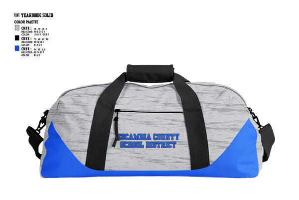 Duffle Bag, Escambia County School District, , Teamtime, Team time, sublimation, custom sports apparel, team uniforms, spirit wear, spiritwear, sports uniforms, custom shirts, team store, custom team store, fundraiser sports, apparel fundraiser