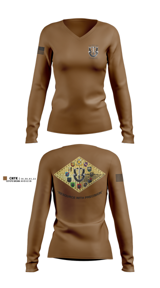 Womens Long Sleeve Vneck Shirt, 1SFC Comptroller, Army, Teamtime, Team time, sublimation, custom sports apparel, team uniforms, spirit wear, spiritwear, sports uniforms, custom shirts, team store, custom team store, fundraiser sports, apparel fundraiser