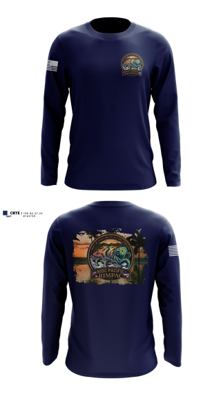 Long Sleeve Performance Shirt, NIOC PACIFIC - RIMPAC 2026, Navy, Teamtime, Team time, sublimation, custom sports apparel, team uniforms, spirit wear, spiritwear, sports uniforms, custom shirts, team store, custom team store, fundraiser sports, apparel fundraiser