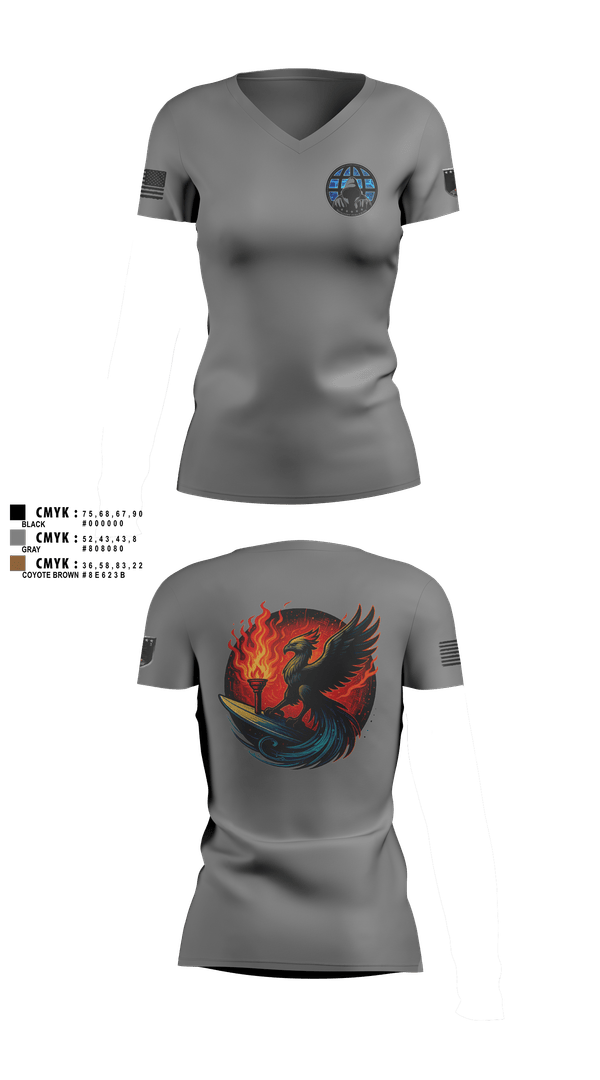 Womens Short Sleeve Vneck Shirt, Phoenix Company, , Teamtime, Team time, sublimation, custom sports apparel, team uniforms, spirit wear, spiritwear, sports uniforms, custom shirts, team store, custom team store, fundraiser sports, apparel fundraiser