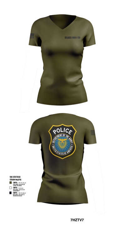 CLASS 006-25 45118207 Women's Short Sleeve V-neck Shirt - 102