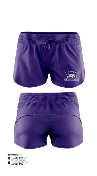 Womens Soccer Shorts, Waukegan Bulldogs, Women's Soccer, Teamtime, Team time, sublimation, custom sports apparel, team uniforms, spirit wear, spiritwear, sports uniforms, custom shirts, team store, custom team store, fundraiser sports, apparel fundraiser