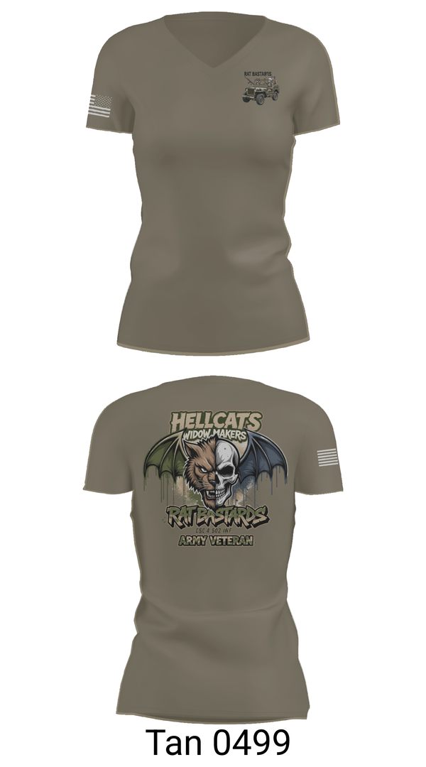 Womens Short Sleeve Vneck Shirt, CSC 4/502nd Infantry, Army, Teamtime, Team time, sublimation, custom sports apparel, team uniforms, spirit wear, spiritwear, sports uniforms, custom shirts, team store, custom team store, fundraiser sports, apparel fundraiser