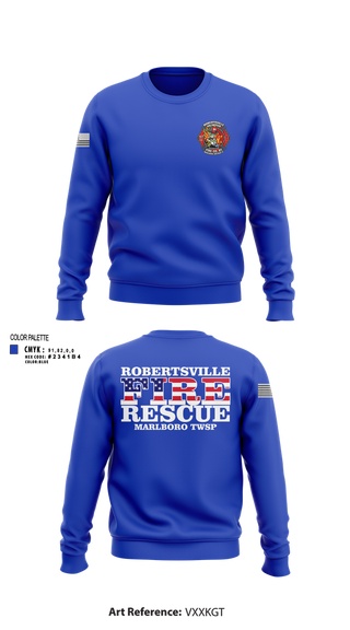 Crew Neck Sweatshirt, Robertsville Fire, Fire Department, Teamtime, Team time, sublimation, custom sports apparel, team uniforms, spirit wear, spiritwear, sports uniforms, custom shirts, team store, custom team store, fundraiser sports, apparel fundraiser