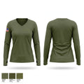 Test Women's Long Sleeve V-neck Shirt - 1